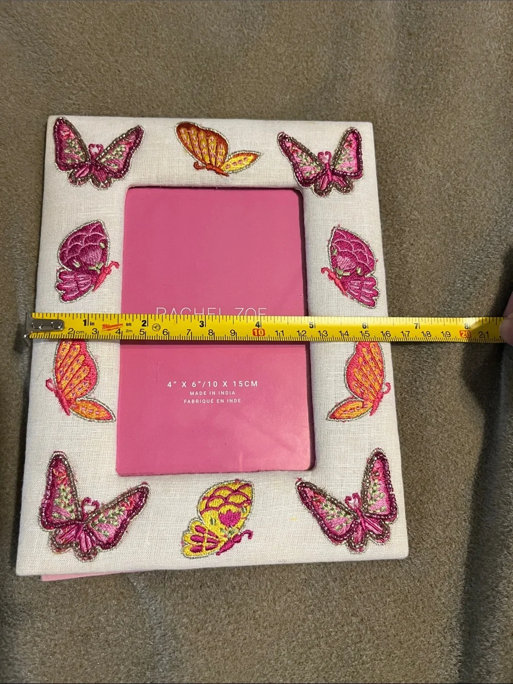 Shaila Anant ( Rachel Zoe) Handcrafted in India Picture Frame 4”X 6” Opening